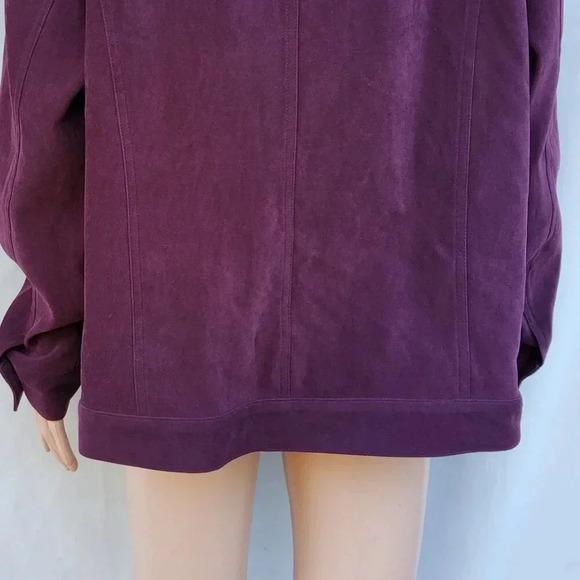 Casual Corner Annex Women's Light Jacket 16W Brown Birgundy Outdoor Zip up - Picture 8 of 11